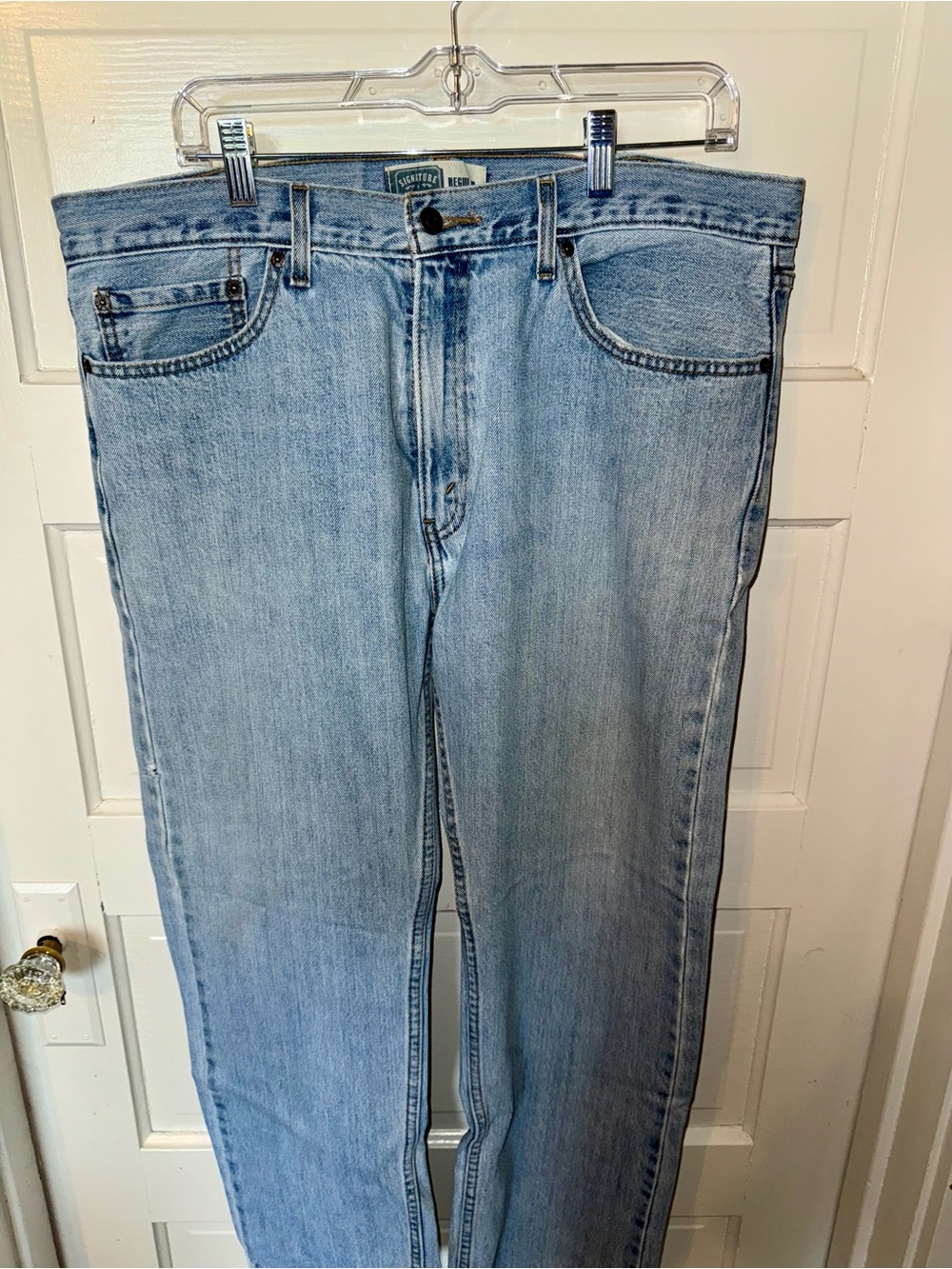 Signature by Levi Strauss 38x30 - Light Blue Men's Straight Jeans
